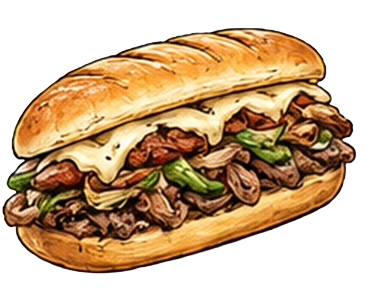 Philly Cheesesteak Illustration